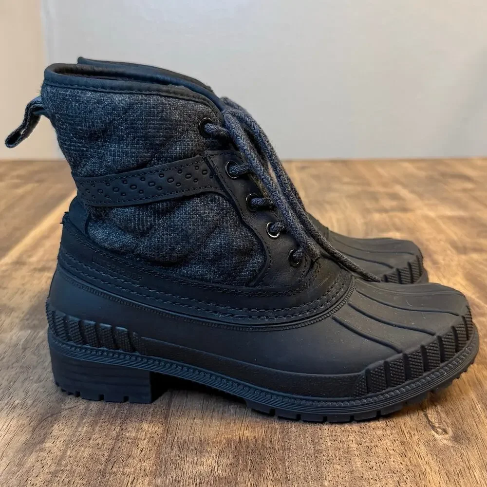 Kamik Sienna Mid 2 Duck Boots Waterproof Winter Quilted Rubber Black Women's 6